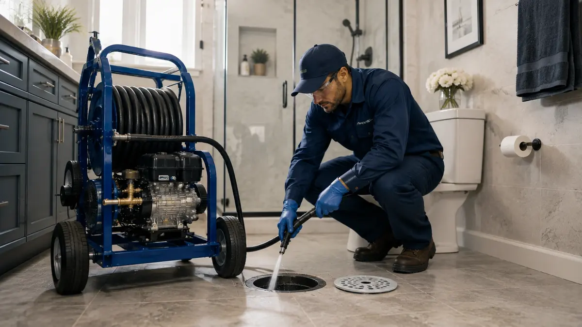 Bathroom Drain Hydro Jetting in Dana Point