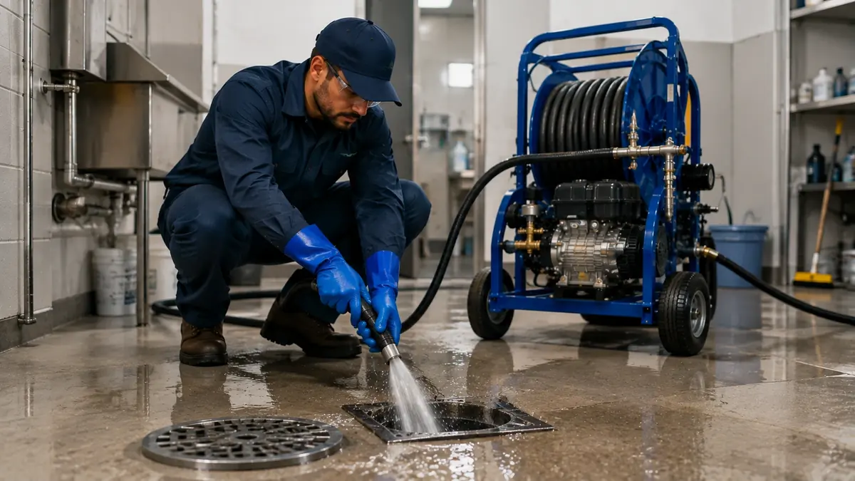 Floor Drain Hydro Jet Cleaning in Dana Point