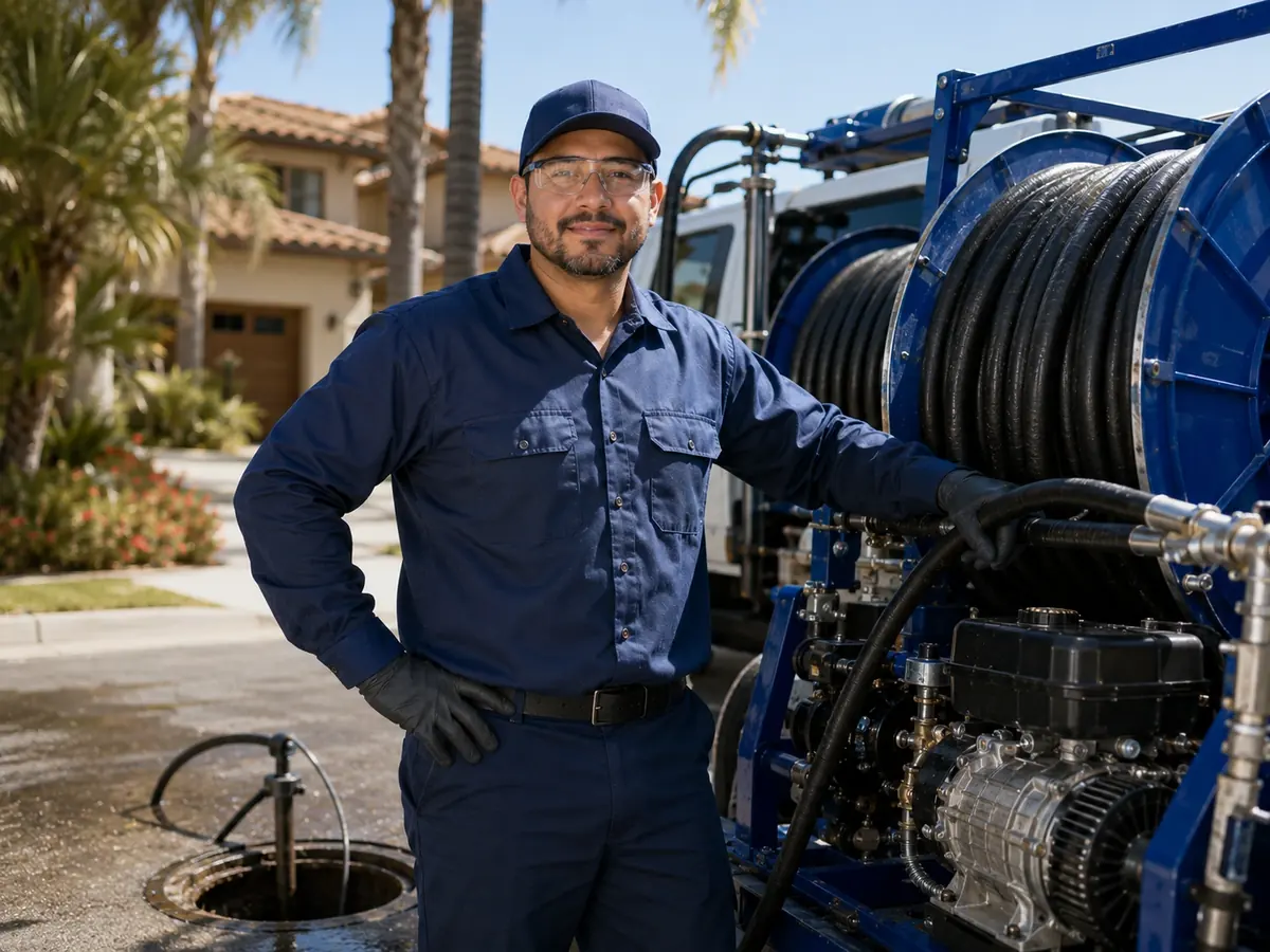 Hydro jet sewer cleaning in Dana Point