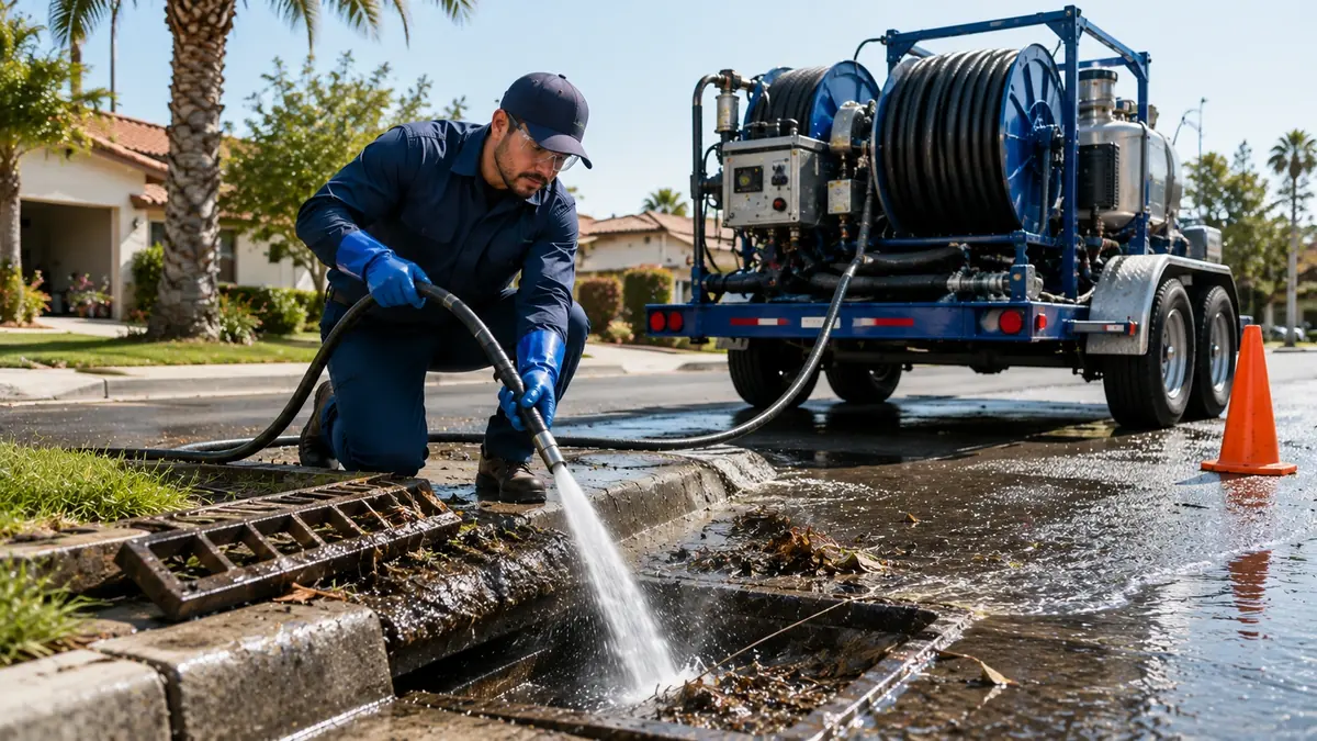 Storm Drain Hydro Jet Cleaning in Dana Point